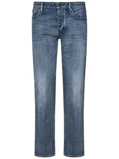 Emporio Armani Official Store Jean J06 Coupe Slim En Denim Confort Effet Blanchi In Denim
