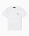 Emporio Armani Slim Fit Jersey T-shirt With Lunar New Year Rhinestone Shape In White