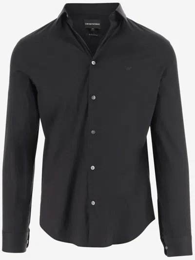 Emporio Armani Slim Fit Shirt In Black