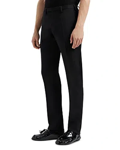 Emporio Armani Slim Fit Stretch Trousers In Solid Black