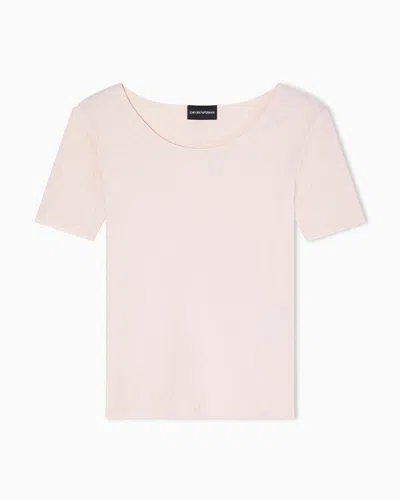 Emporio Armani Slim Fit T-shirts In Pink
