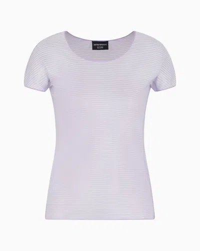 Emporio Armani Slim Fit T-shirts In Purple