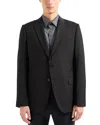 Emporio Armani Stretch Slim Fit Blazer In Solid Black