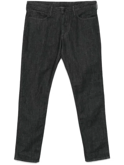 Emporio Armani Slim Jeans In Black
