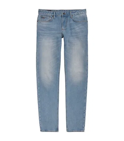 Emporio Armani Slim Jeans In Blue