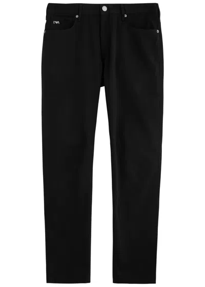 Emporio Armani Slim-leg Jeans In Black