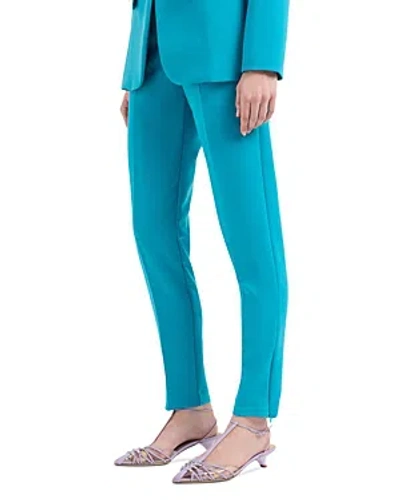 Emporio Armani Slim Leg Pants In Turquoise