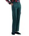 Emporio Armani Straight-leg Couture Cotton Trousers In Pine Green