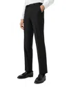 Emporio Armani Twill Straight Leg Suit Trousers In Black