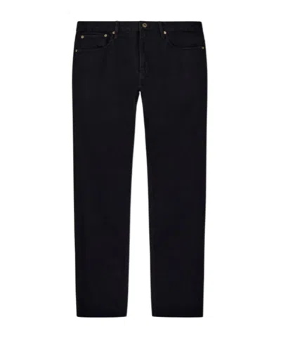 Emporio Armani Slim-fit Five-pocket Jeans In Stretch Cotton Denim In Black