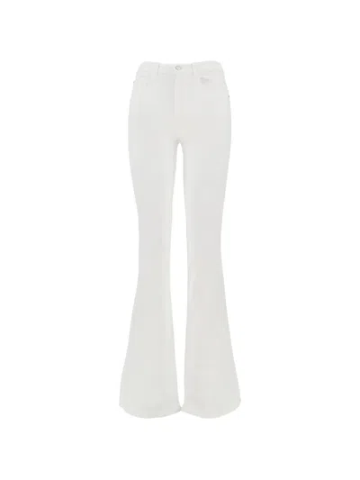 Emporio Armani Slim-fit Flared Jeans In White