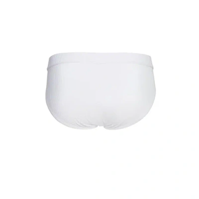 Emporio Armani Slip Côtelé In Blanc