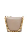 Emporio Armani Small Leather Hobo Bag In Gray