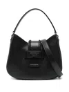 Emporio Armani Small Leather Shoulder Bag In Black