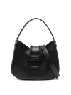 Emporio Armani Small Leather Shoulder Bag In Black