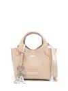 Emporio Armani Small Tote Bag Crocodile Effect In Beige