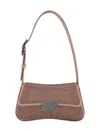 Emporio Armani Rhinestone-embellished Shoulder Bag In Brown