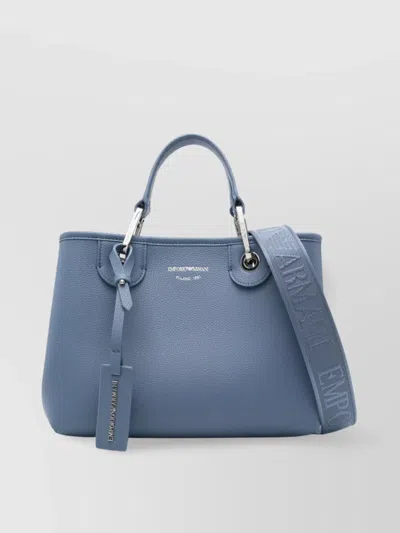 Emporio Armani Small Tote Bag With Adjustable Shoulder Strap In Grey