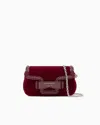 Emporio Armani Small Velvet Shoulder Bag With Buckle