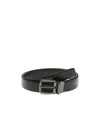 Emporio Armani Leather Belt With Adjustable Fit And Smooth Finish In Black