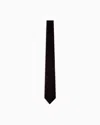 Emporio Armani Pure Silk Eagle And Check Jacquard Tie In Black