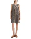 Emporio Armani Snakeskin Effect Sleeveless Mini Shift Dress In Snake Print