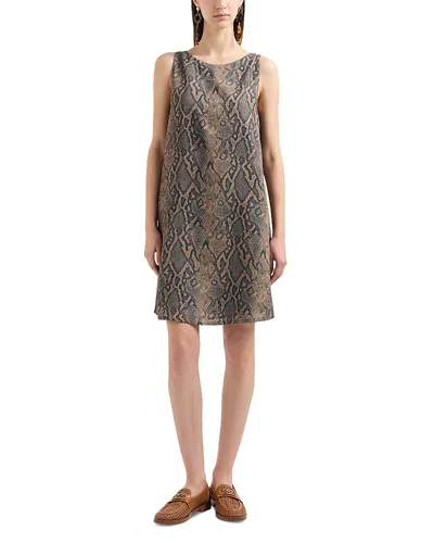 EMPORIO ARMANI SNAKESKIN PRINT SHIFT DRESS