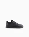Emporio Armani Sneaker Aus Leder Mit Details Aus Mesh In Blue