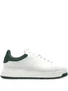 Emporio Armani Heel Tab Flat Sole Round Toe Sneakers In White