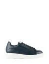 Emporio Armani Tie Low-top Sneakers In Blue