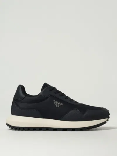 Emporio Armani Sneakers  Men Color Navy In Blue