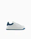 Emporio Armani Sneakers En Cuir Avec Arrière En Caoutchouc Et Semelle Crantée