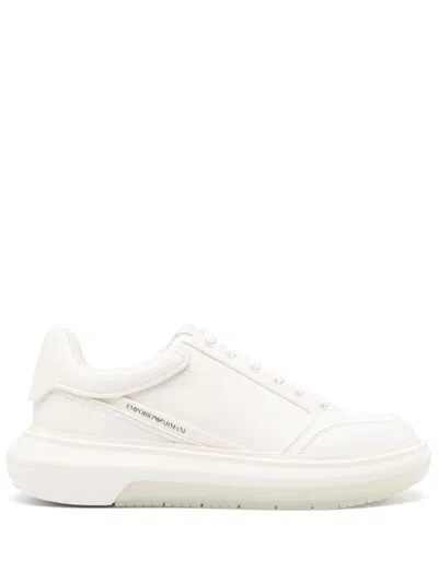 Emporio Armani Logo Low-top Sneakers In White