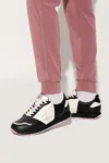 Emporio Armani Logo-embroidered Low-top Sneakers In Black