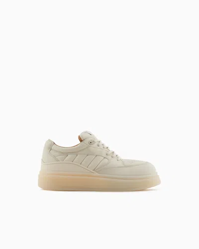 Emporio Armani Sneakers In Beige