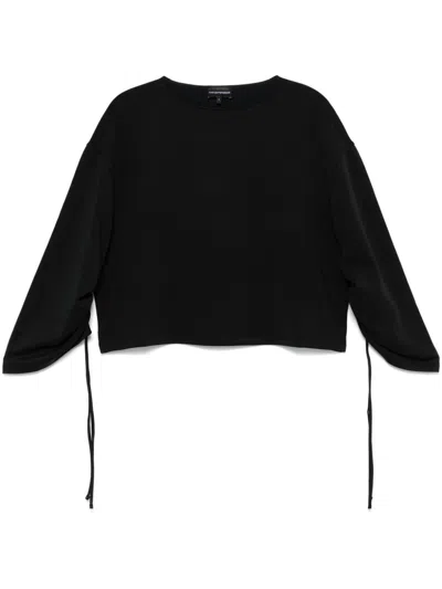 Emporio Armani Soft Scuba-jersey Sweatshirt In Black