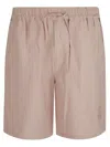 Emporio Armani Soft-touch Modal Bermuda Shorts With Peace-inspired Print