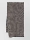 Emporio Armani Soft Wool Scarf Featuring Fringed Edges In Gray