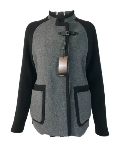 Emporio Armani Spliced Long-sleeved Casual Jacket In Black