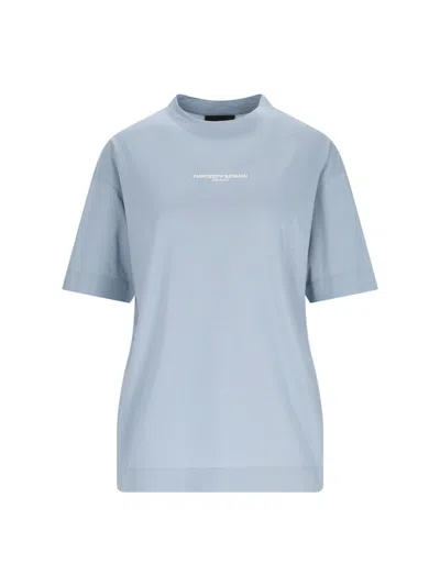 Emporio Armani "spring/summer" Logo T-shirt In Light Blue