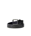 Emporio Armani Square Buckle Belt In Black