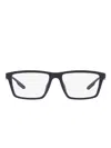 Emporio Armani Square-frame Clip-on Sunglasses In Black