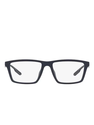 Emporio Armani Square-frame Clip-on Sunglasses In Black