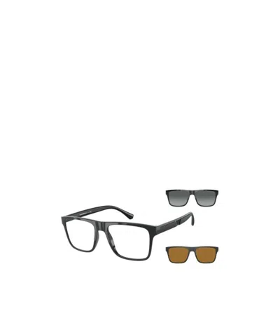 Emporio Armani Square-frame Glasses In Black