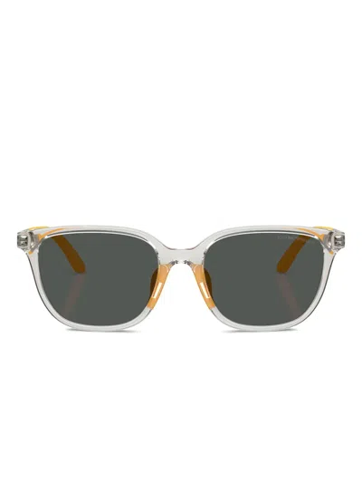 Emporio Armani Square-frame Sunglasses In Silver