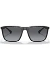 Emporio Armani Men's Asian-fit Square Sunglasses In Blue