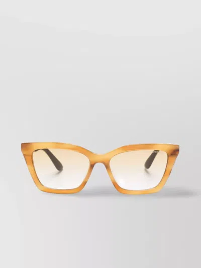 Emporio Armani Square Frame Sunglasses Gold-tone Accents