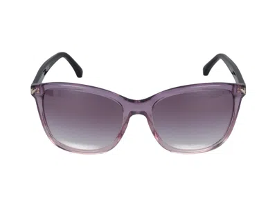 Emporio Armani Square Frame Sunglasses In Shaded Violet