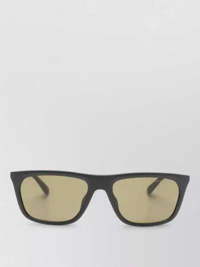 Emporio Armani Square Frame Sunglasses Two Tone Design In Black