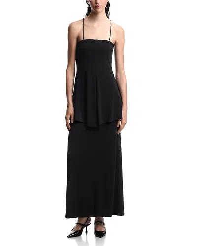 Emporio Armani Layered Square-neck Maxi Dress In Multi